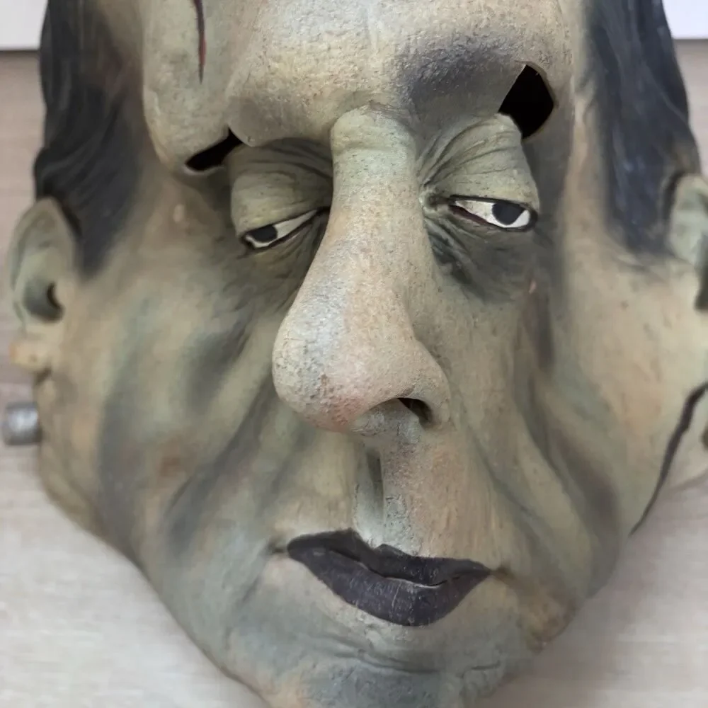 Vintage Frankenstein Monster Latex Mask Halloween Costume Horror Cosplay Bolt